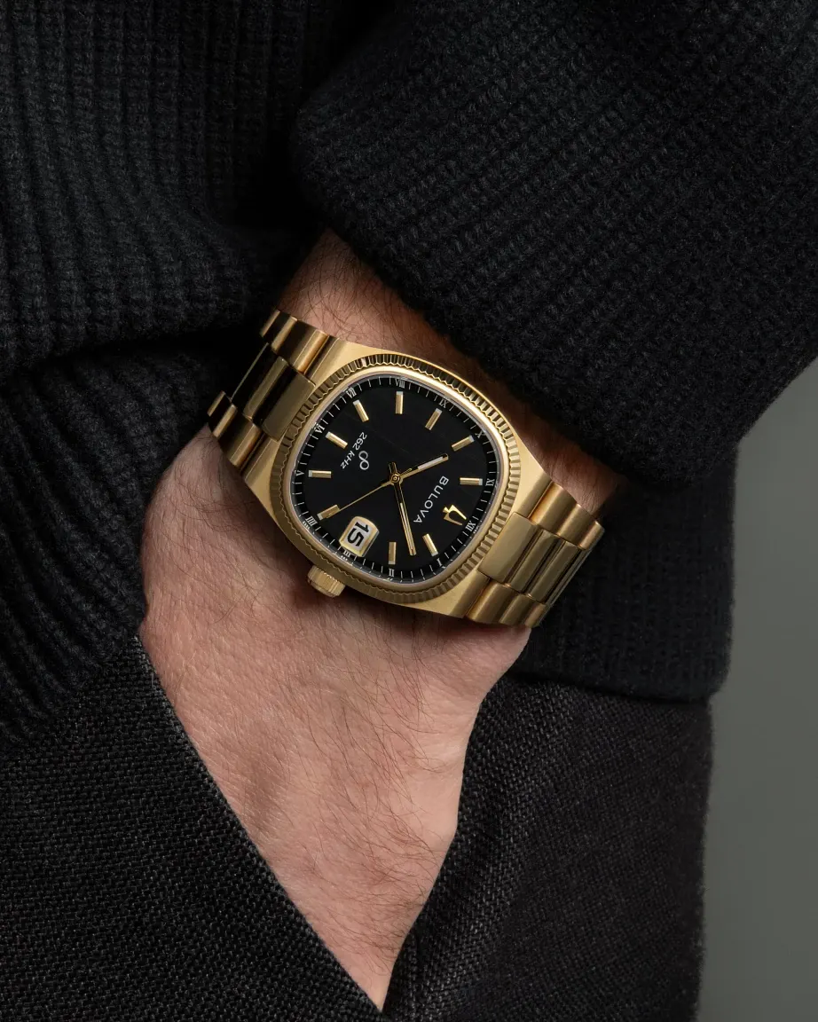 Black Dial Stainless Steel Bracelet Super Seville 97B246 | Bulova
